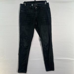 Mossimo Premium Faded Black Cotton Blend Denim Straight Legging Jeans Size 4